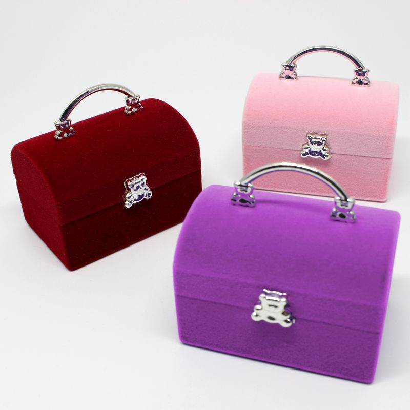 Simple Style Solid Color Composite Material Jewelry Boxes