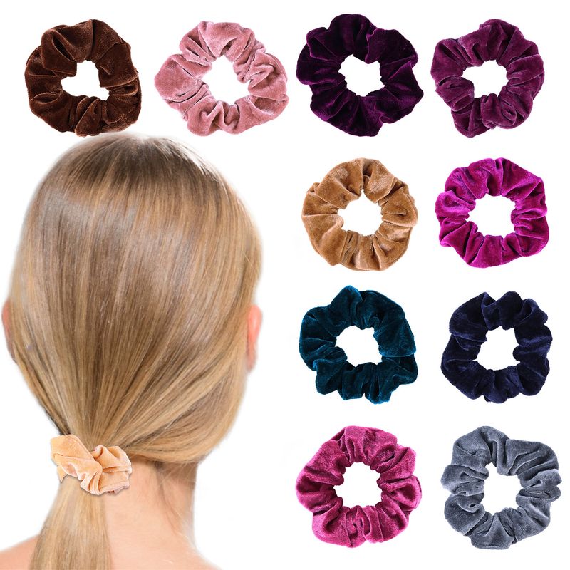 Simple Style Solid Color Cloth Hair Tie