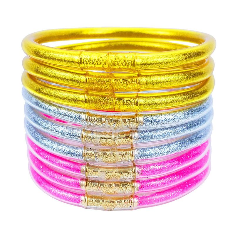 Simple Style Solid Color Pvc Handmade Women's Wristband
