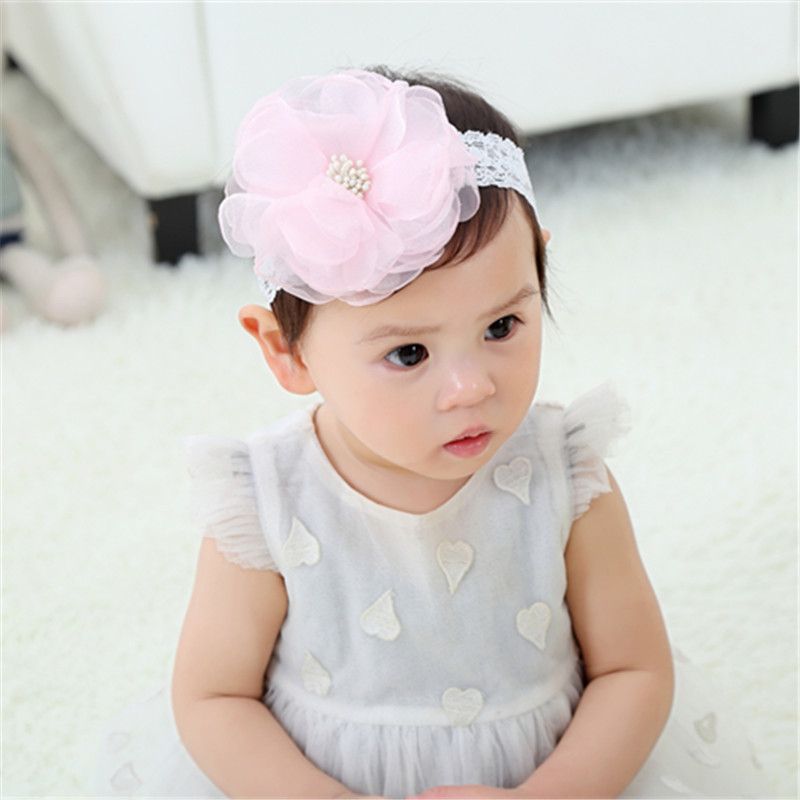 Mignon Fleur Chiffon Bande De Cheveux