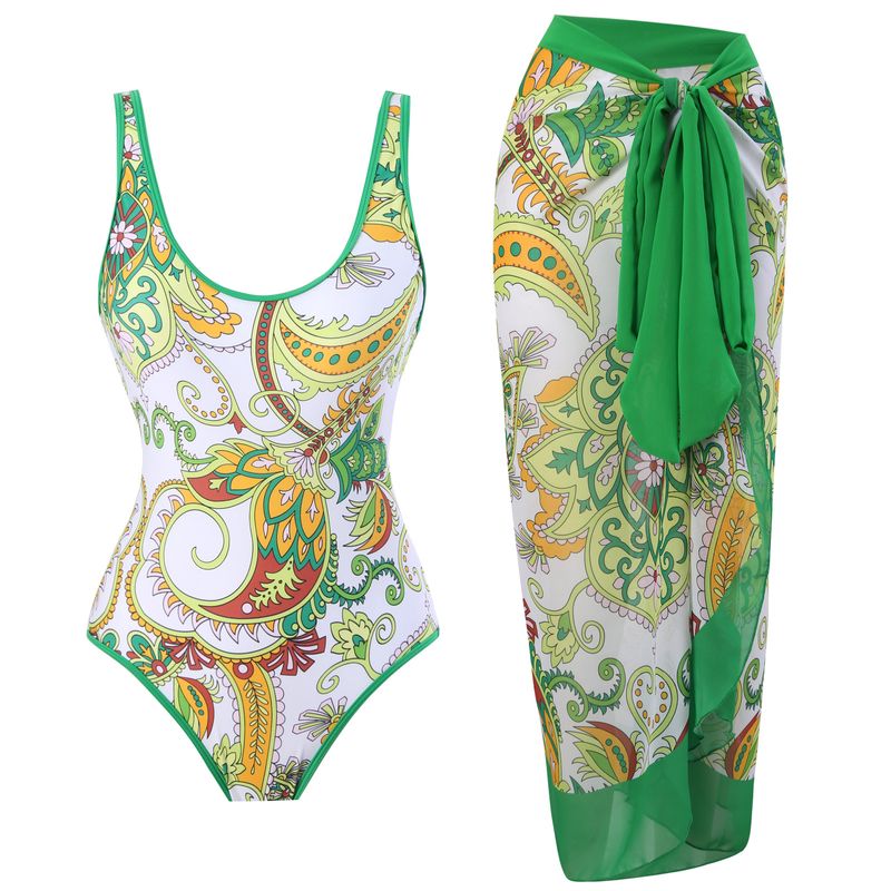 Women's Simple Style Ditsy Floral Printing One Pieces 1 Piece 2 Piece Set