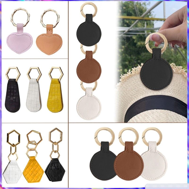 Golf Outdoor Sun Hat Magnetic Suction Clip Creative Portable Outdoor Sports Pu Leather Hat Clip