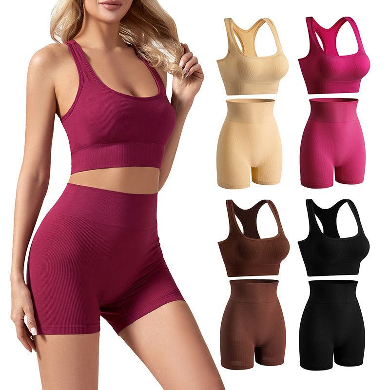 1 Set Simple Style Solid Color Nylon Sportswear