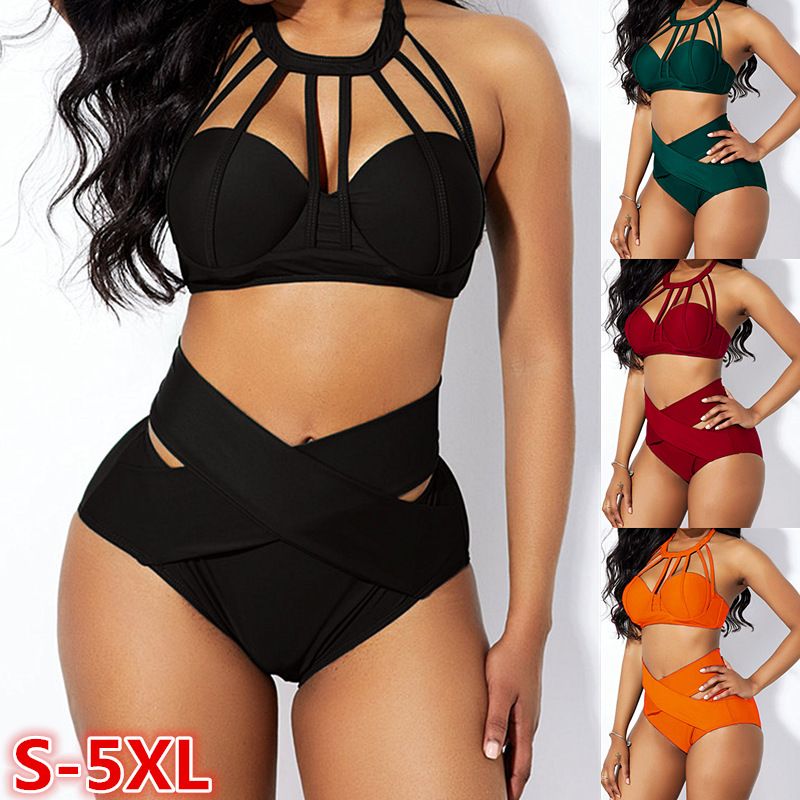 Women's Solid Color 2 Piece Set Tankinis