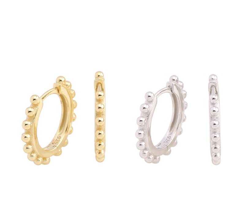 1 Pair Basic Geometric Sterling Silver Plating White Gold Plated Gold Plated Earrings