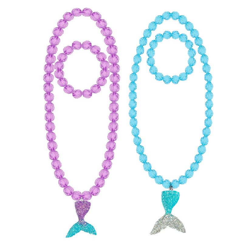 Einfacher Stil Ozean Glas Großhandel Armbänder Halskette
