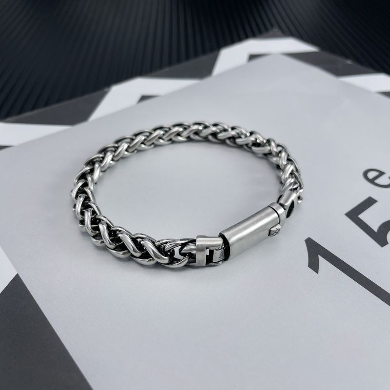 Hip-Hop Vintage Style Solid Color 304 Stainless Steel Men'S Bracelets