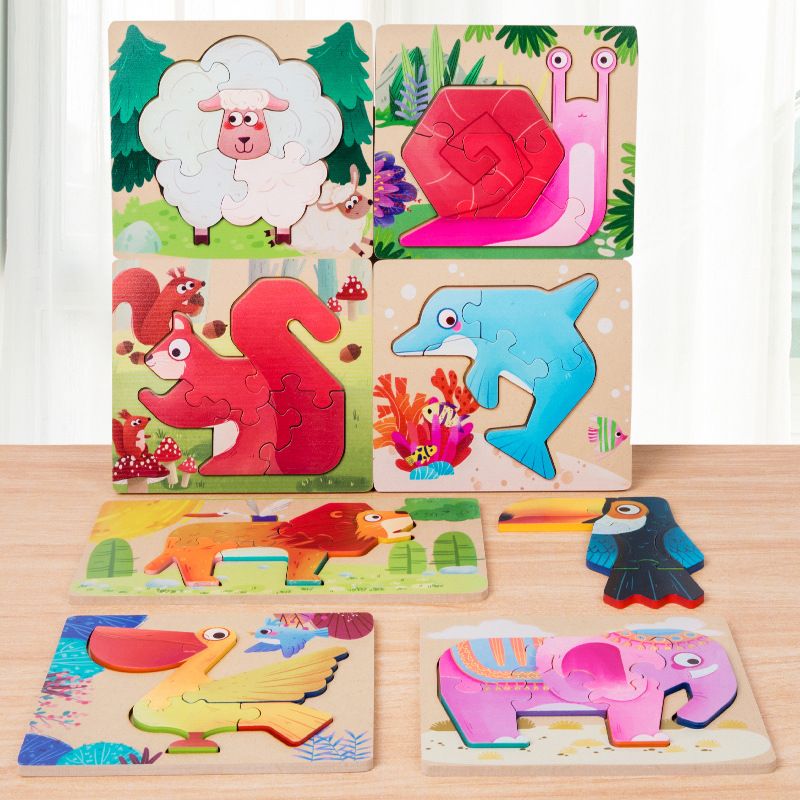 Puzzles Toddler(3-6years) Cartoon Wood Toys