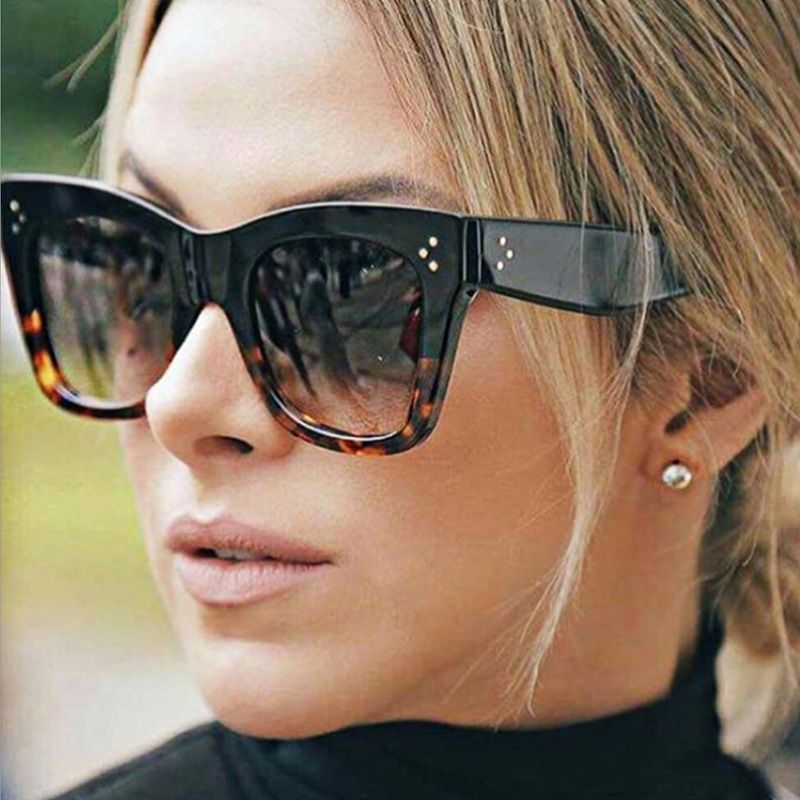 Hip-hop Color Block Ac Polygon Full Frame Women's Sunglasses