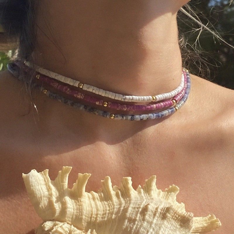 Ethnischer Stil Geometrisch Ein Naturstein Perlen Halskette