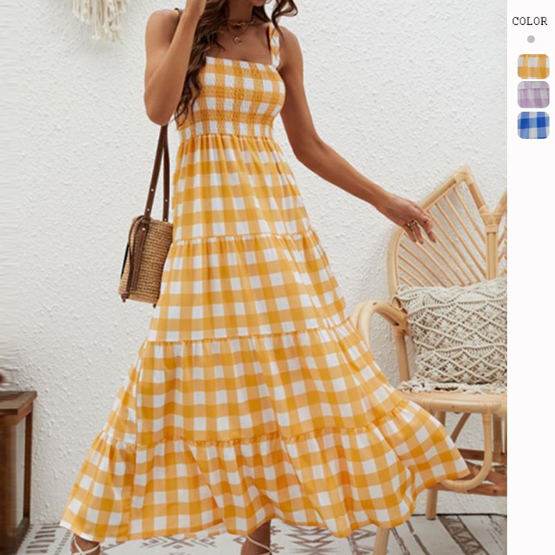 Women's Regular Dress Bohemian Collarless Printing Sleeveless Stripe Maxi Long Dress Daily