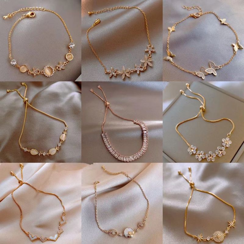 Lady Star Artificial Gemstones Alloy Opal Wholesale Bracelets