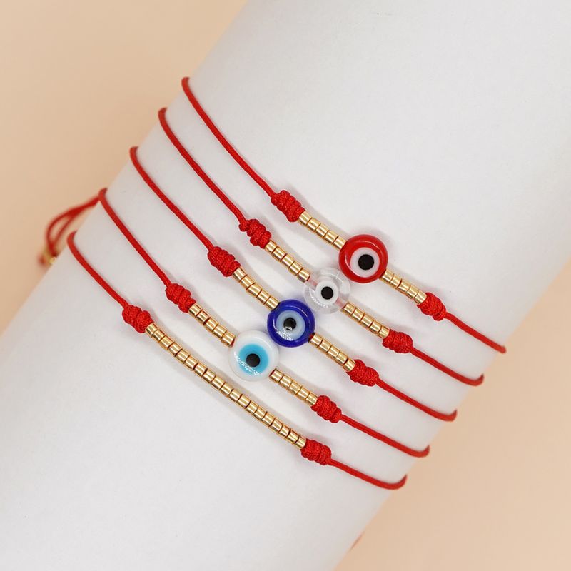 Ethnischer Stil Auge Glas Perlen Flechten Frau Armbänder