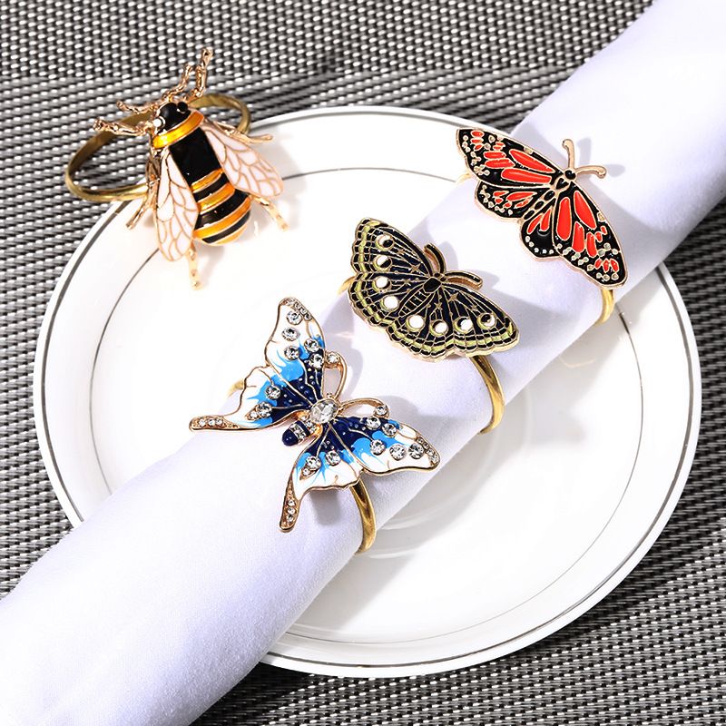 Retro Butterfly Alloy Napkin Rings