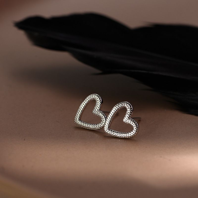 1 Paar Einfacher Stil Herzform Kupfer Überzug Ohrstecker