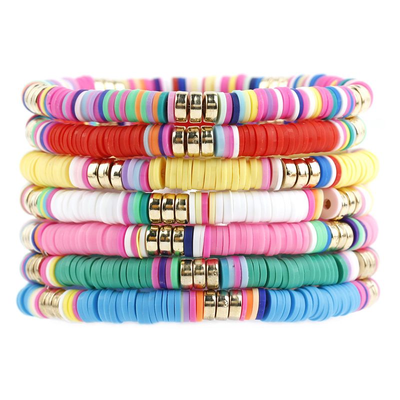 Vacation Multicolor Alloy Soft Clay Wholesale Bracelets