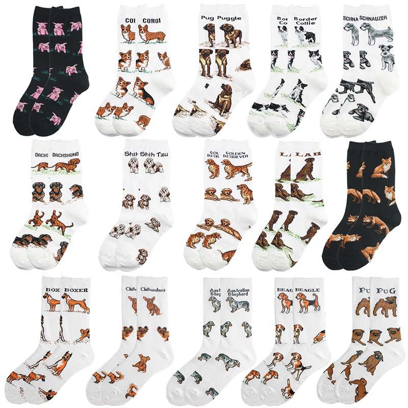 Unisex Cute Animal Cotton Ankle Socks A Pair
