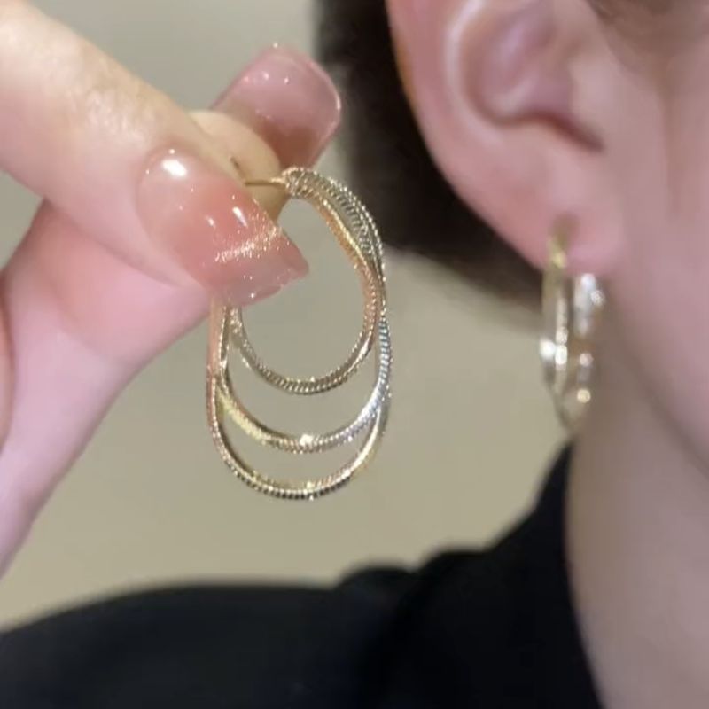 1 Paar Einfacher Stil Einfarbig Kupfer Kette Ohrringe