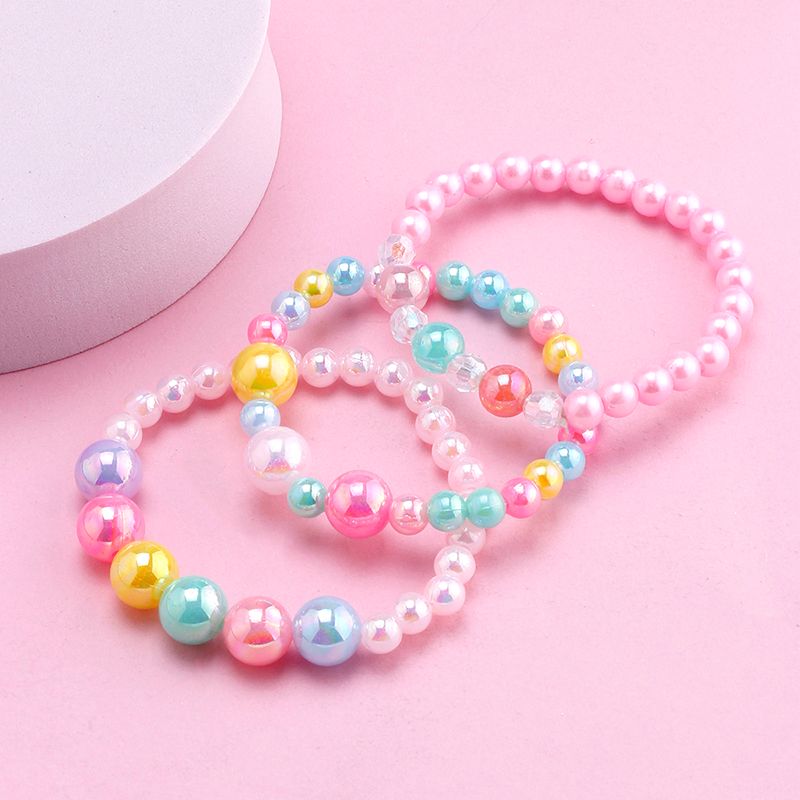 Süß Süss Runden Mehrfarbig Perlen Kunststoff Großhandel Armbänder