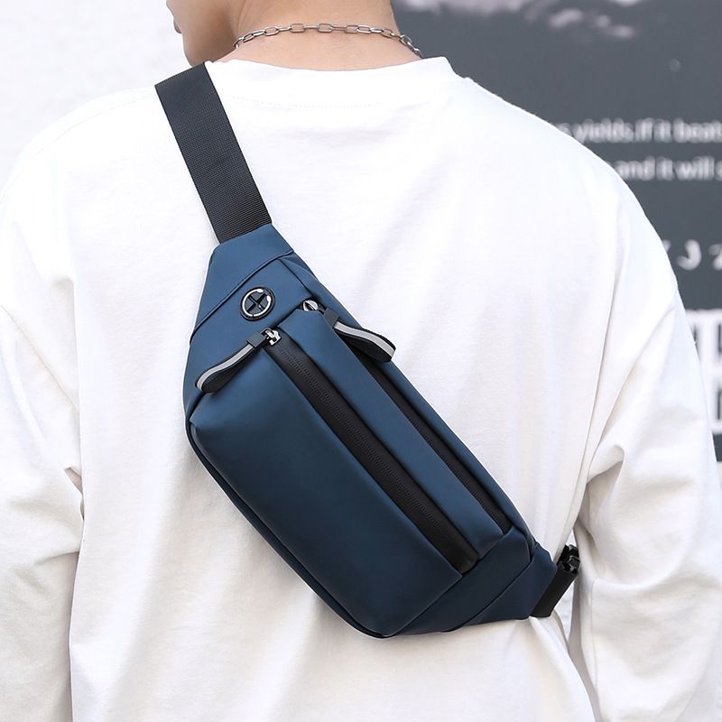 Men's Streetwear Solid Color Polyester Waist Bags