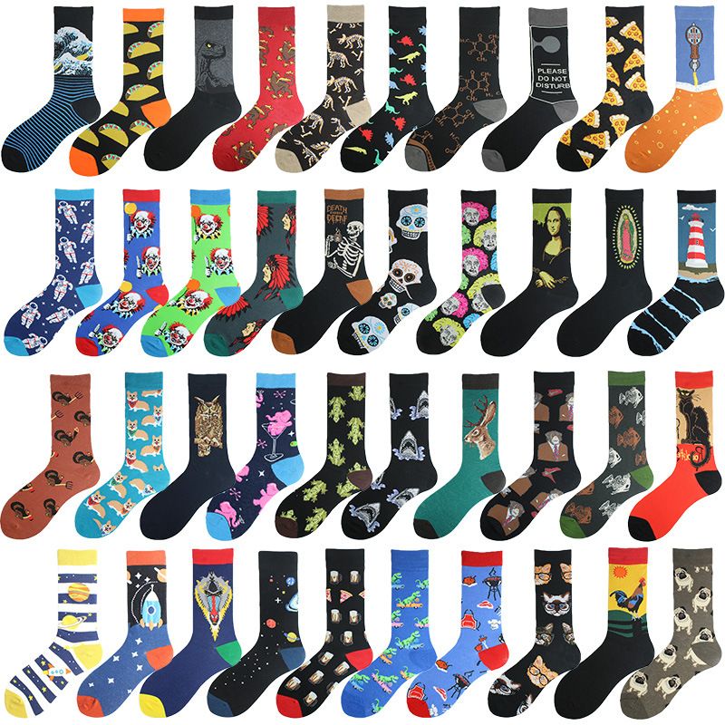 Unisex Casual Letter Cotton Printing Ankle Socks A Pair