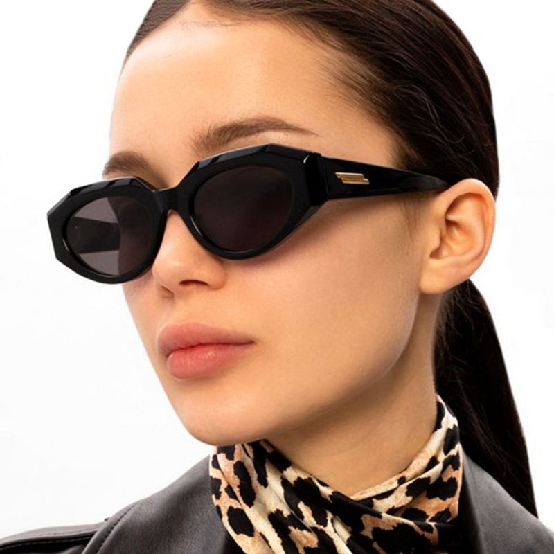 Hip Hop Bloque De Color Leopardo Ordenador Personal Espejo De Forma Especial Fotograma Completo Gafas De Sol Mujer