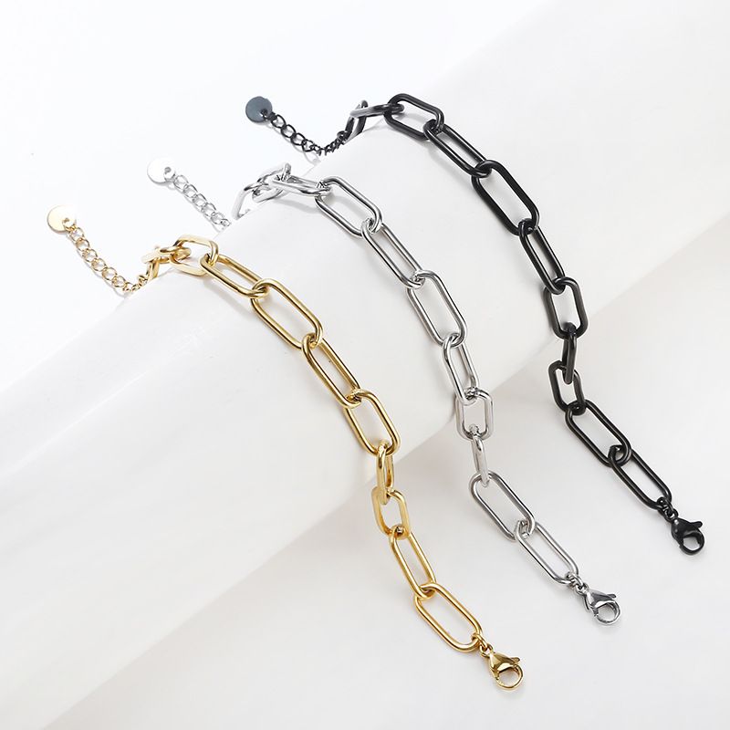 Style Simple Géométrique Acier Inoxydable Placage Bracelets
