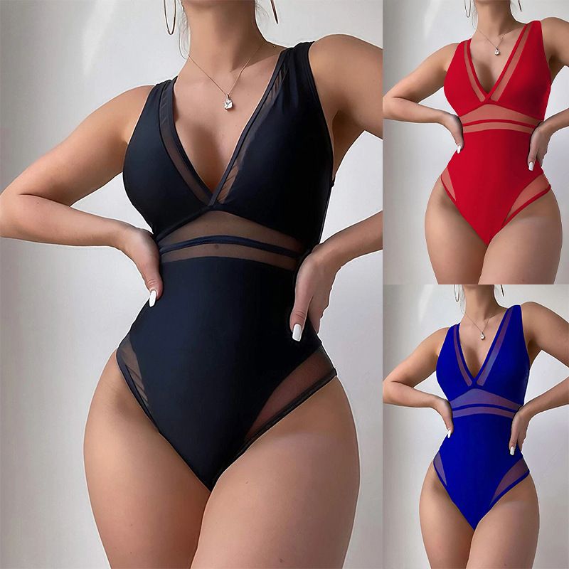Women's Sexy Solid Color Backless 1 Piece One Piece