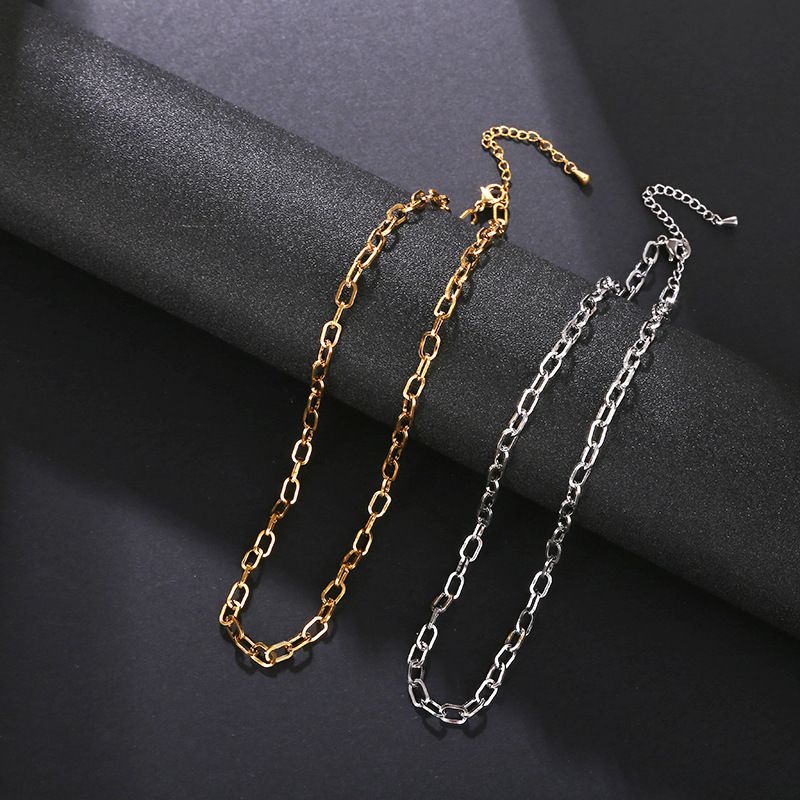Einfacher Stil Einfarbig Rostfreier Stahl Überzug Kette Halskette