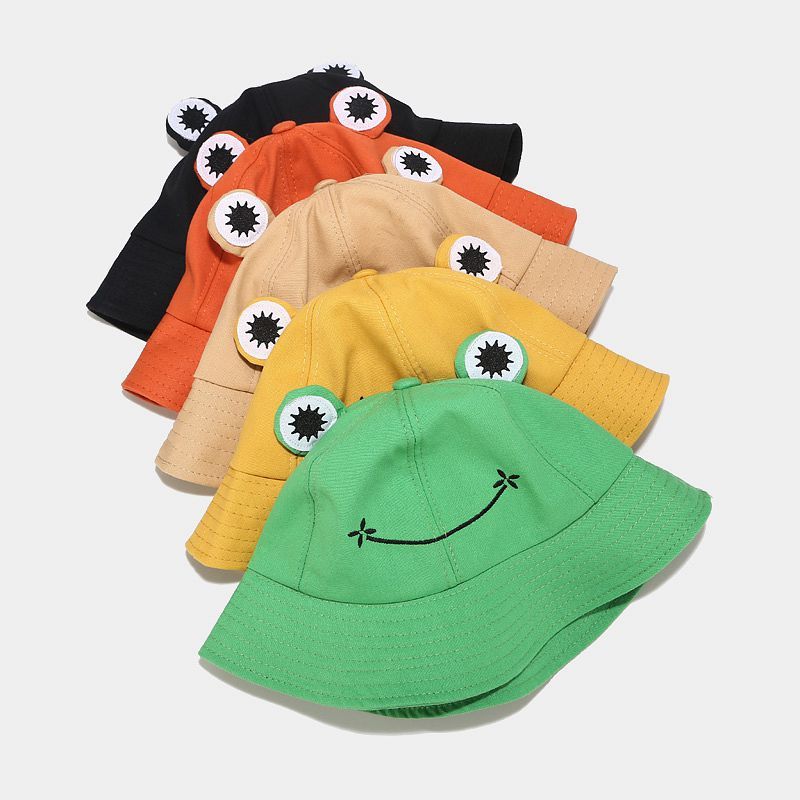 Kid's Women's Cute Frog Wide Eaves Bucket Hat