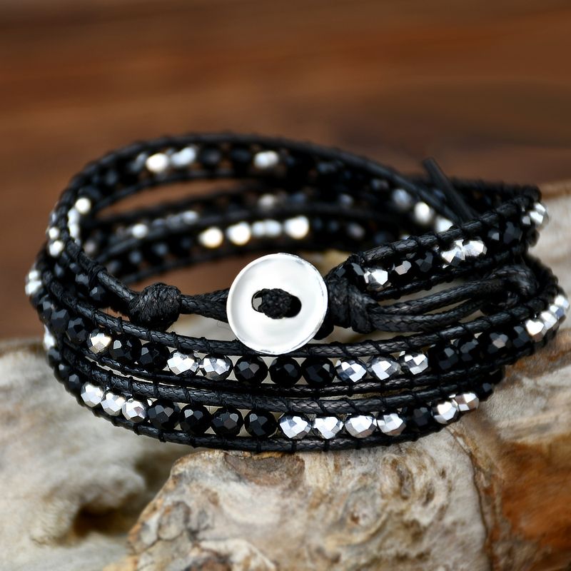 Style Ethnique Couleur Unie Cristal Artificiel Perlé Femmes Bracelets