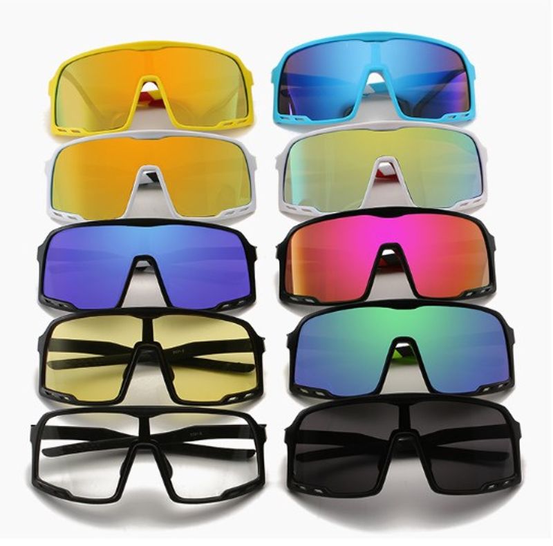 Streetwear Geometric Ac Square Full Frame Sports Sunglasses