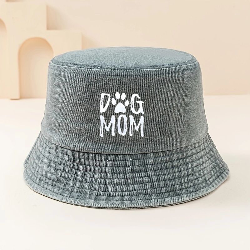 Unisex Casual Mama Letter Printing Wide Eaves Bucket Hat