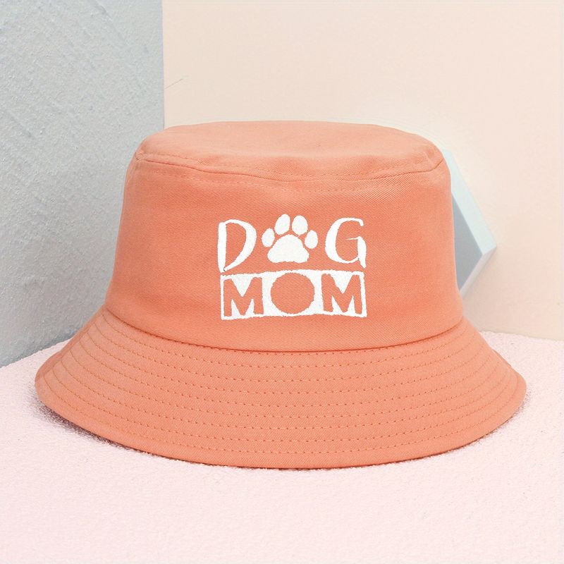 Unisex Casual Mama Letter Wide Eaves Bucket Hat