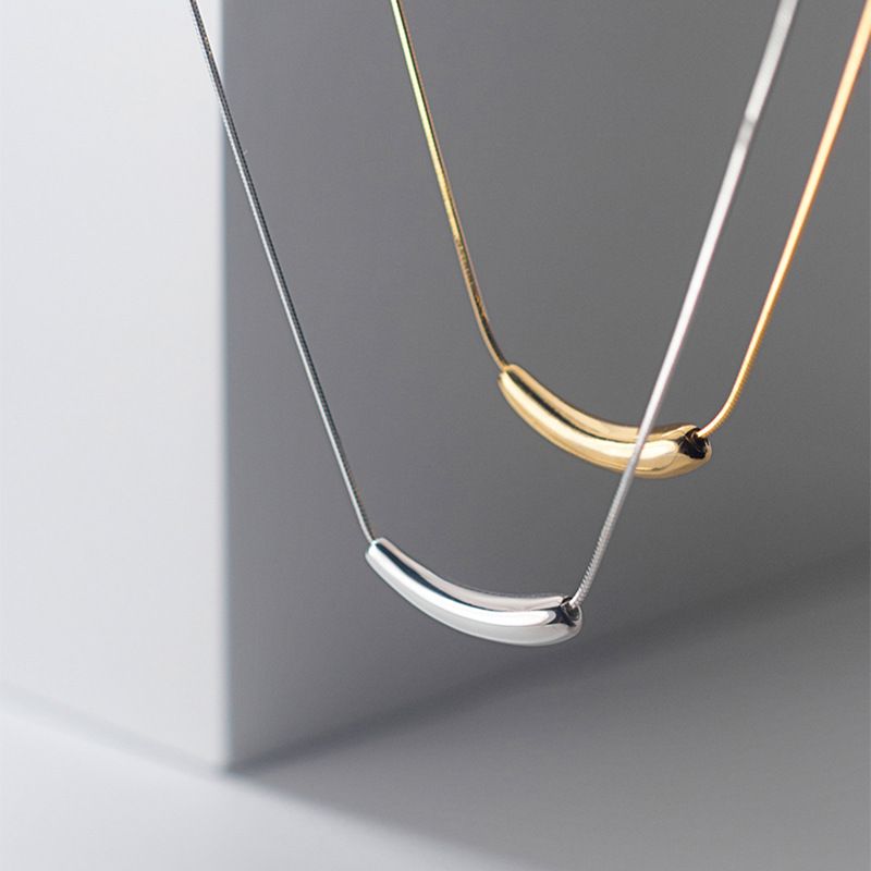 304 Stainless Steel 18K Gold Plated IG Style Simple Style Plating Solid Color Necklace