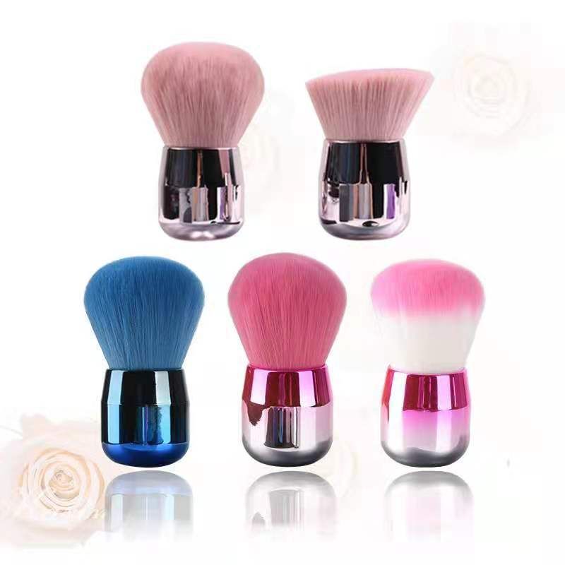 Mignon Coloré Fibre Artificielle Plastique Pinceaux À Maquillage 1 Pièce