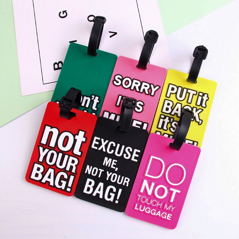 Creative Pvc Soft Rubber Baggage Tag Luggage Cartoon Boarding Pass Listing Anti-lost Aircraft Luggage Tag Wholesale
