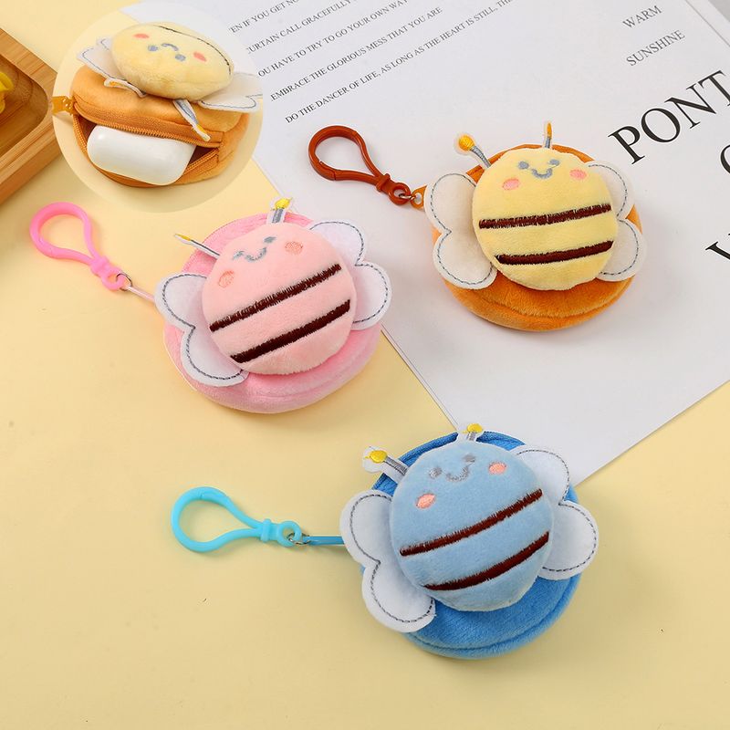 Women's Bee Plush Zipper Coin Purses