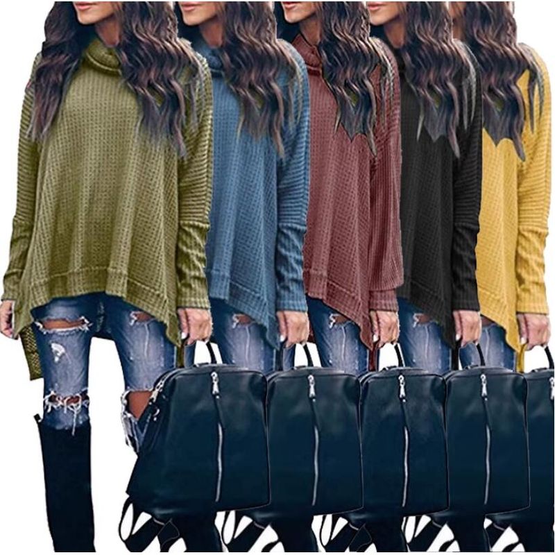 Women's Knitwear Long Sleeve Hoodies & Sweatshirts Casual Solid Color