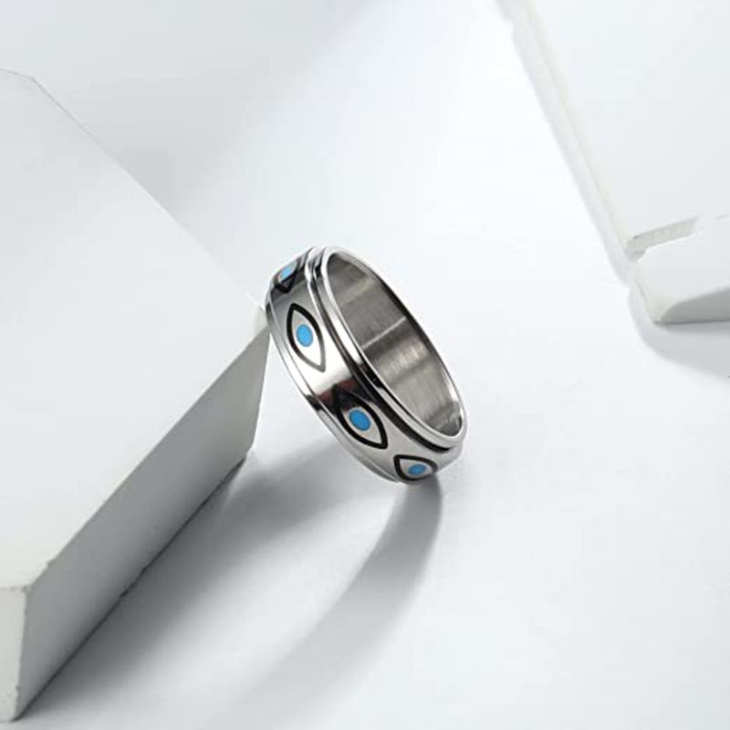 Simple Style Eye Titanium Steel Polishing Rings