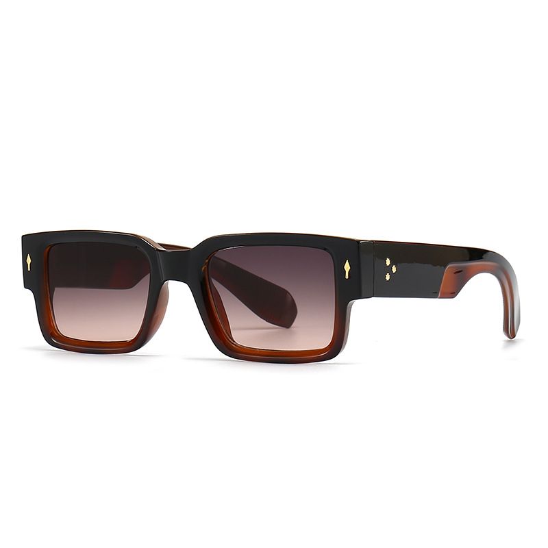 Retro Classic Style Solid Color Pc Square Full Frame Women's Sunglasses