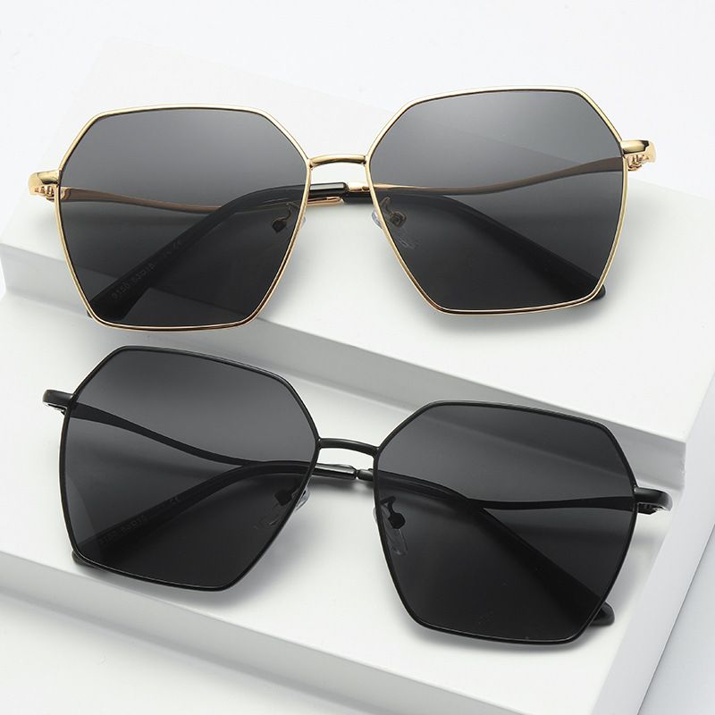 Basic Classic Style Geometric Ac Polygon Full Frame Men's Sunglasses