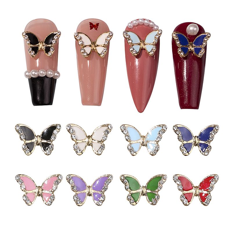 Casual Sweet Butterfly Alloy Nail Decoration Accessories 1 Piece
