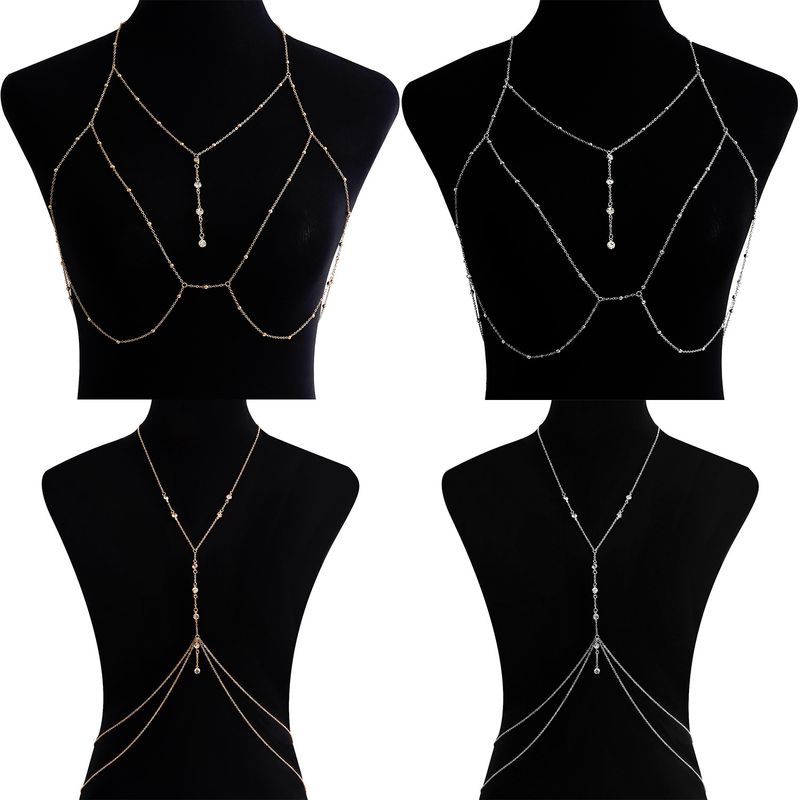 Sexy Geometric Metal Plating Inlay Rhinestones Women's Chain Belts