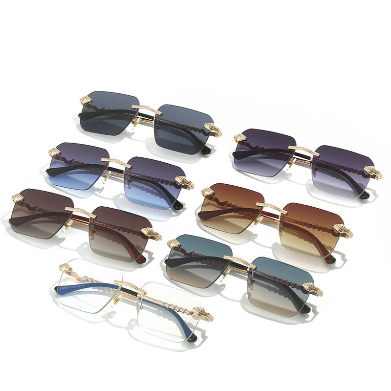 Classic Style Streetwear Square Ac Square Frameless Men's Sunglasses