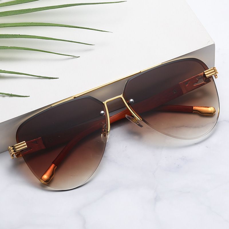 Vintage Style Simple Style Solid Color Pc Square Patchwork Full Frame Men's Sunglasses