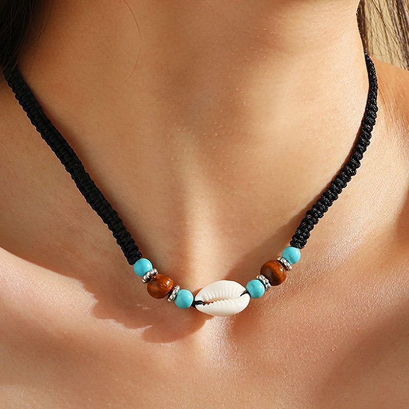 Casual Beach Shell Rope Shell Beaded Braid Unisex Necklace