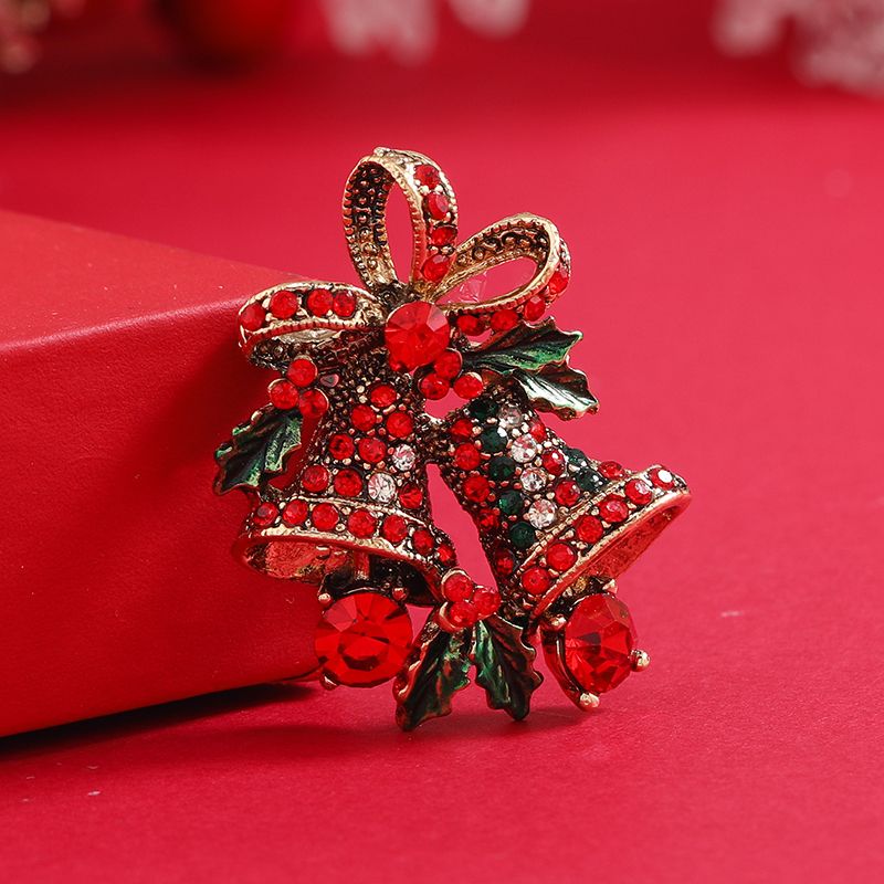 Elegant Bow Knot Bell Alloy Inlay Rhinestones Women's Brooches