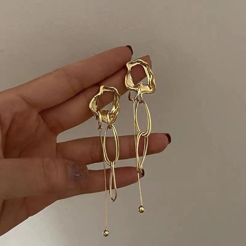 1 Pair Ig Style Oval Plating Alloy Drop Earrings