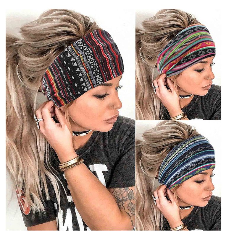 Casual Simple Style Sports Geometric Color Block Plaid Cloth Hair Band